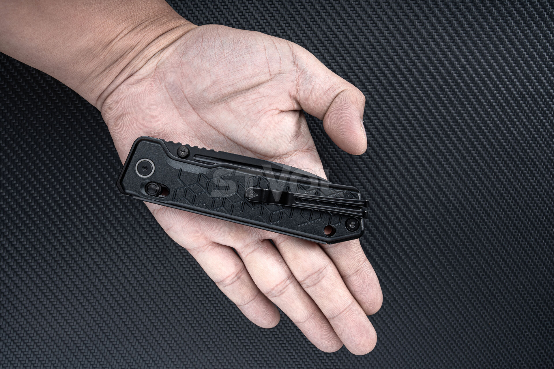 Ніж SRM Rubik 7228B-AB, Sandvik 14C28N, алюміній, чорний купити в