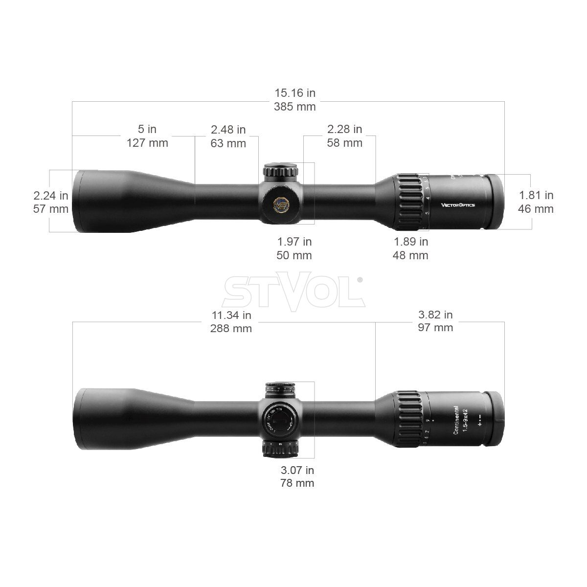 Прицел оптический Vector Optics Continental 1.5-9x42 (30 mm) illum