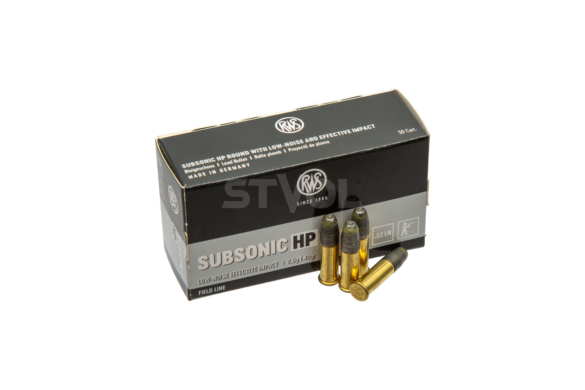 2132664 Патроны нарезные RWS Subsonic HP, кал. 22 LR, 40GR (2,6 г