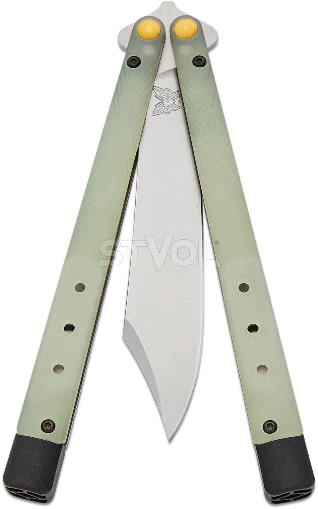 Ніж Benchmade "Necron", balisong, jade G10 фото 3