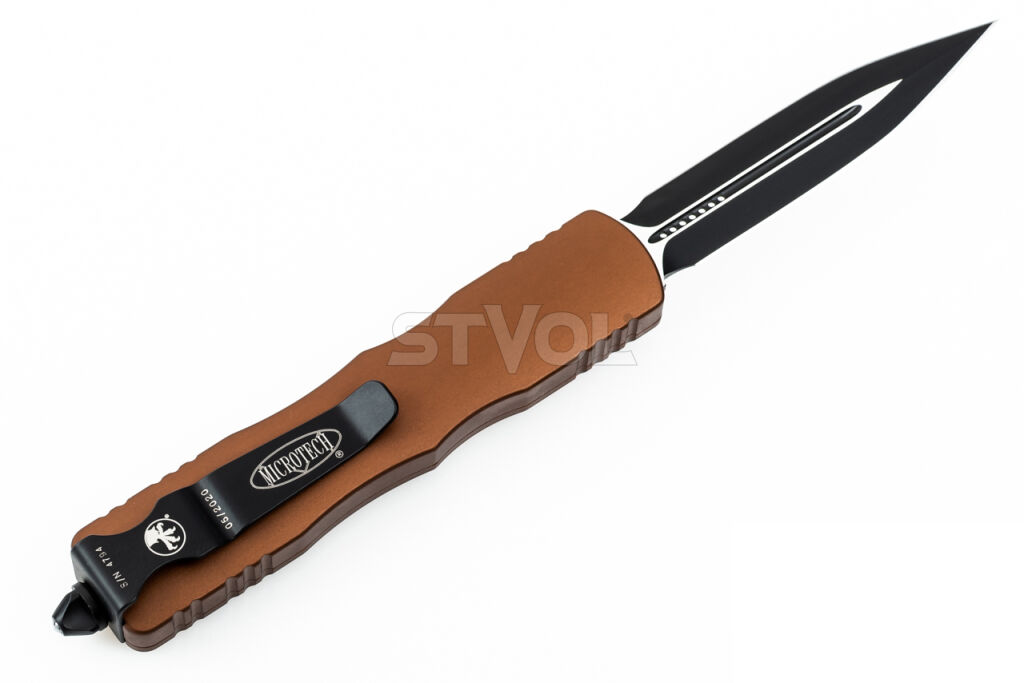 Нож Microtech Dirac D/E OTF, черный клинок,  рукоять tan Фото 2