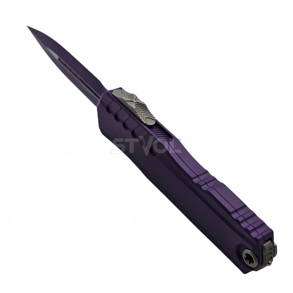 Ніж Microtech Cypher II D/E OTF, Standard, Cerakote Total Purple фото 4