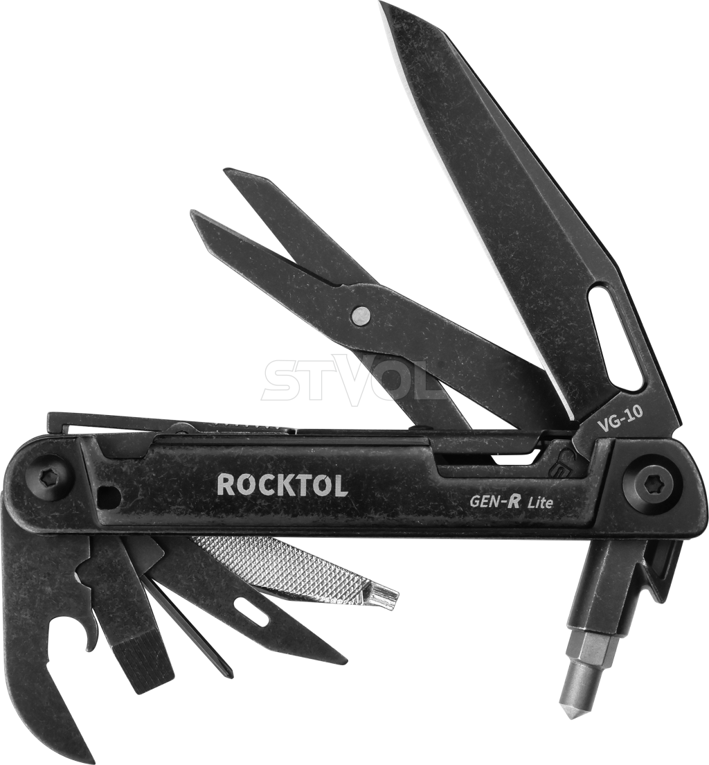 Ніж-мультитул Rocktol GEN-R Lite  15-в-1 в шкіряному чохлі фото 2