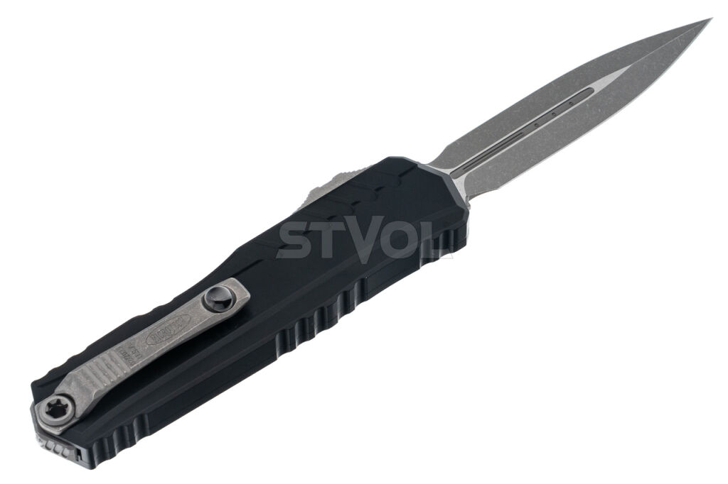 Ніж Microtech Cypher II D/E OTF, Apoc, чорне руків'я фото 2