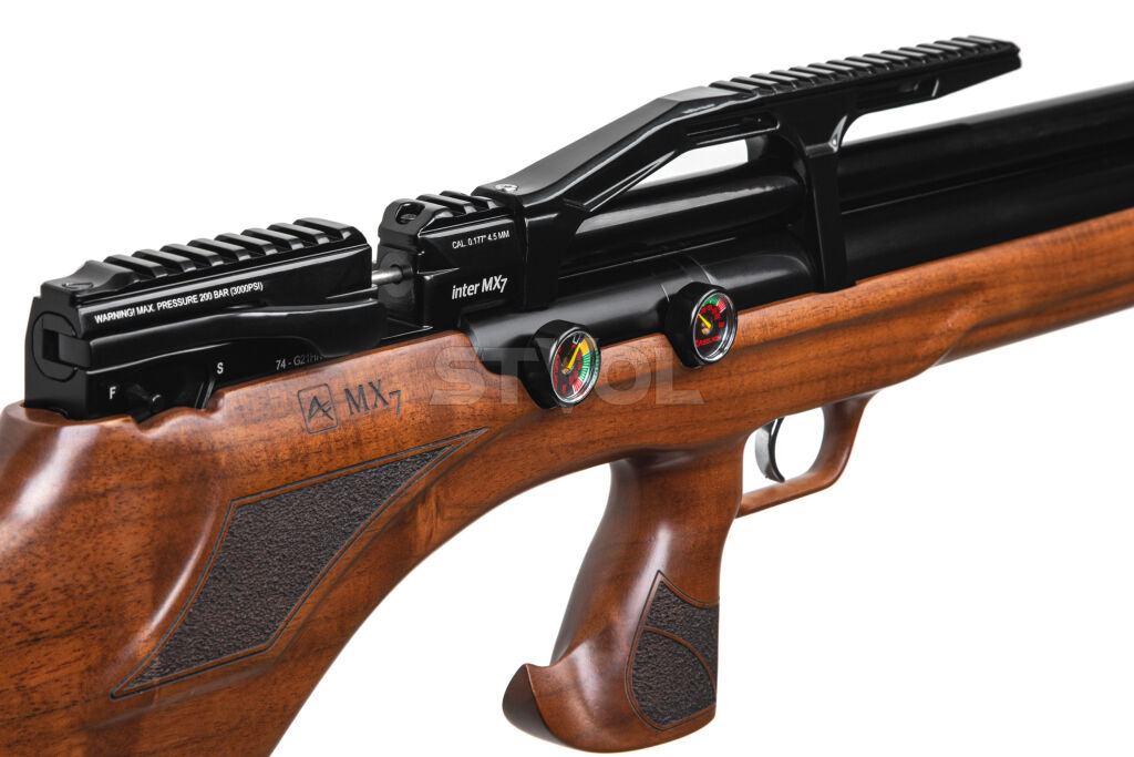 Пневматическая Редукторная PCP винтовка  Aselkon MX7 Wood  кал. 4.5 дерево Фото 3