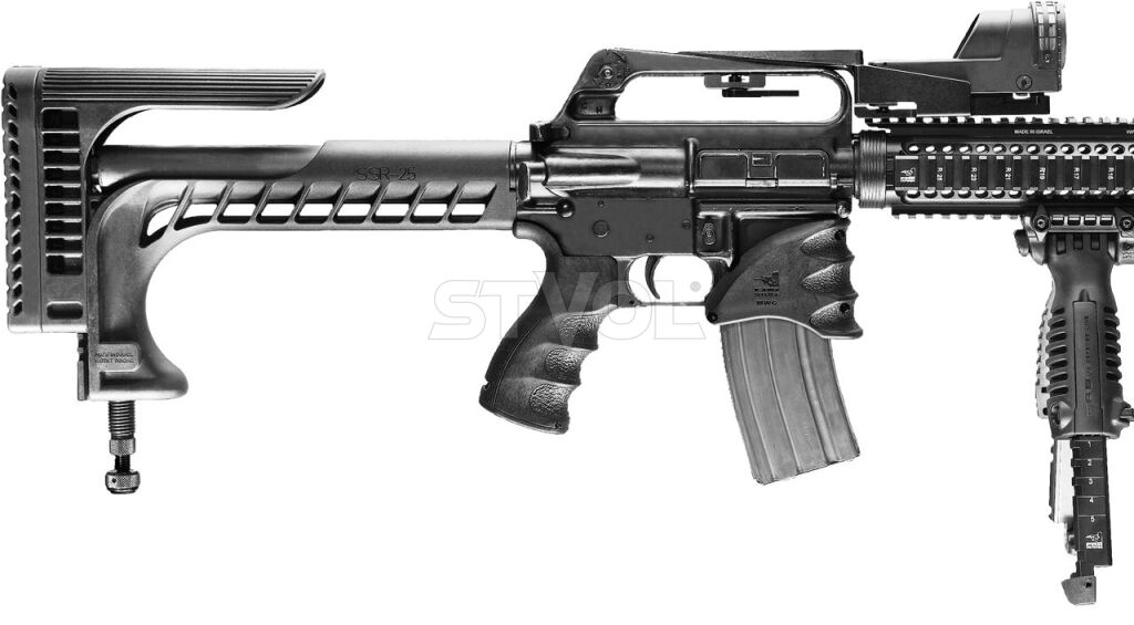 Приклад снайперский FAB для SR 25 / M16A2, черный Фото 2