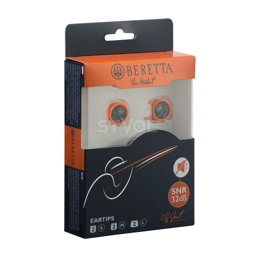 Навушники "Beretta" Earphones Mini Head Set Passiv (помаранчеві) фото 4