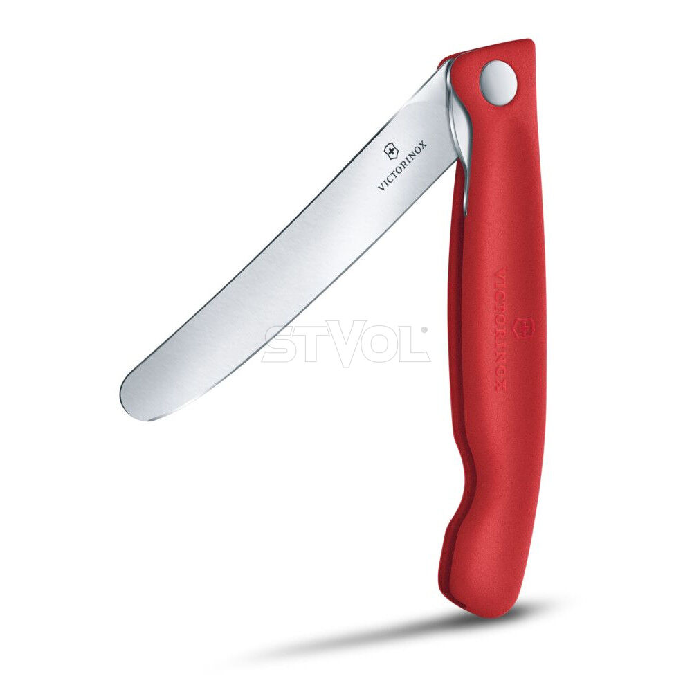 Ніж кухонний складний Victorinox SwissClassic 11 см, заокруглений, червоний фото 3