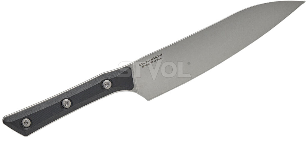 Універсальний кухонний ніж Microtech Utility 6" Stonewash Black G-10 фото 2