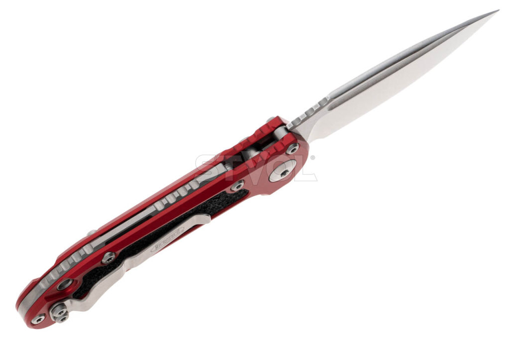 Нож Microtech L.U.D.T. S/E Gen III,  stonewash клинок, красная рукоять Фото 3