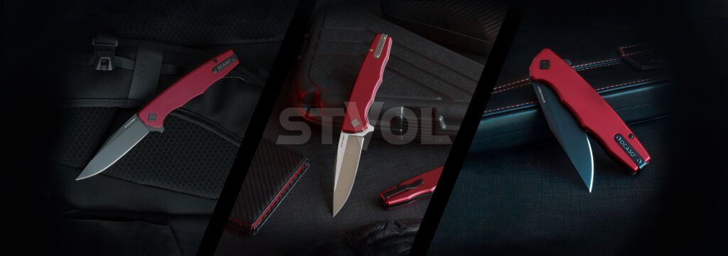 Ніж Ocaso "Strategy", Red Aluminum, Satin фото 7