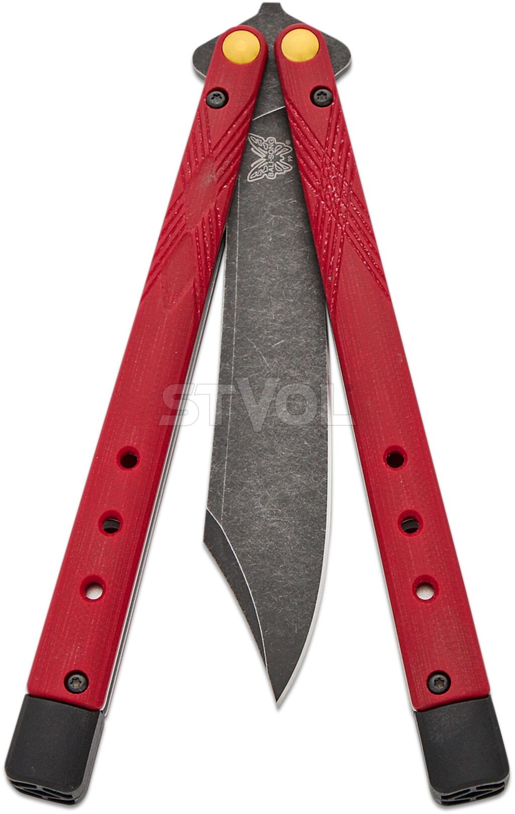 Нож Benchmade "Necron", balisong, ruby red G10 Фото 3