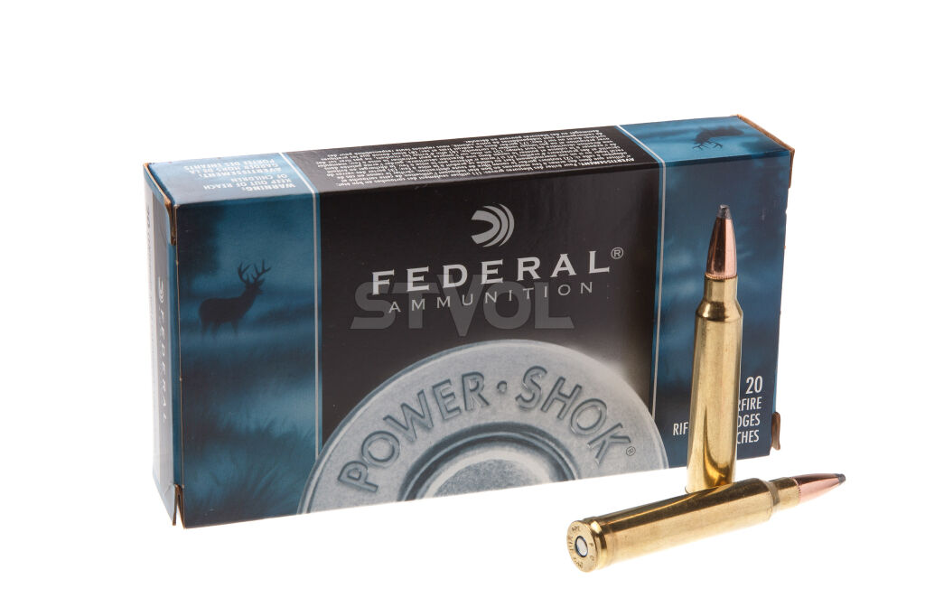 Патрон нарезной Federal, Power shok, 300 Win Mag, JSP, пуля 180GR (11,66 г)