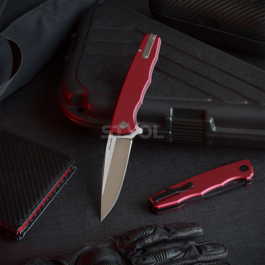 Ніж Ocaso "Strategy", Red Aluminum, Satin фото 5