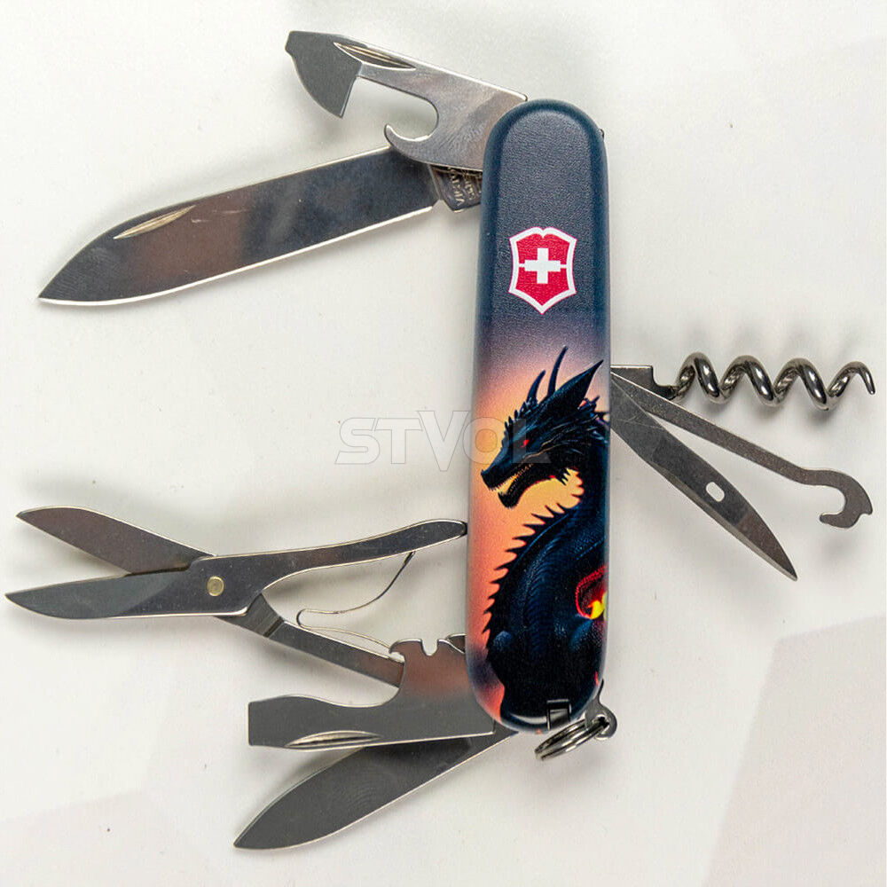 Ніж Victorinox Swiss Army Climber Zodiac Дракон у сонячних променях фото 3