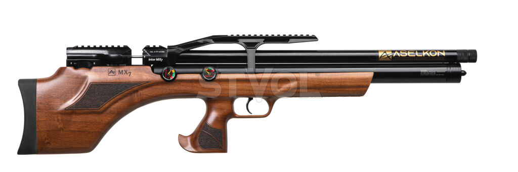 Пневматическая Редукторная PCP винтовка  Aselkon MX7 Wood  кал. 4.5 дерево Фото 2