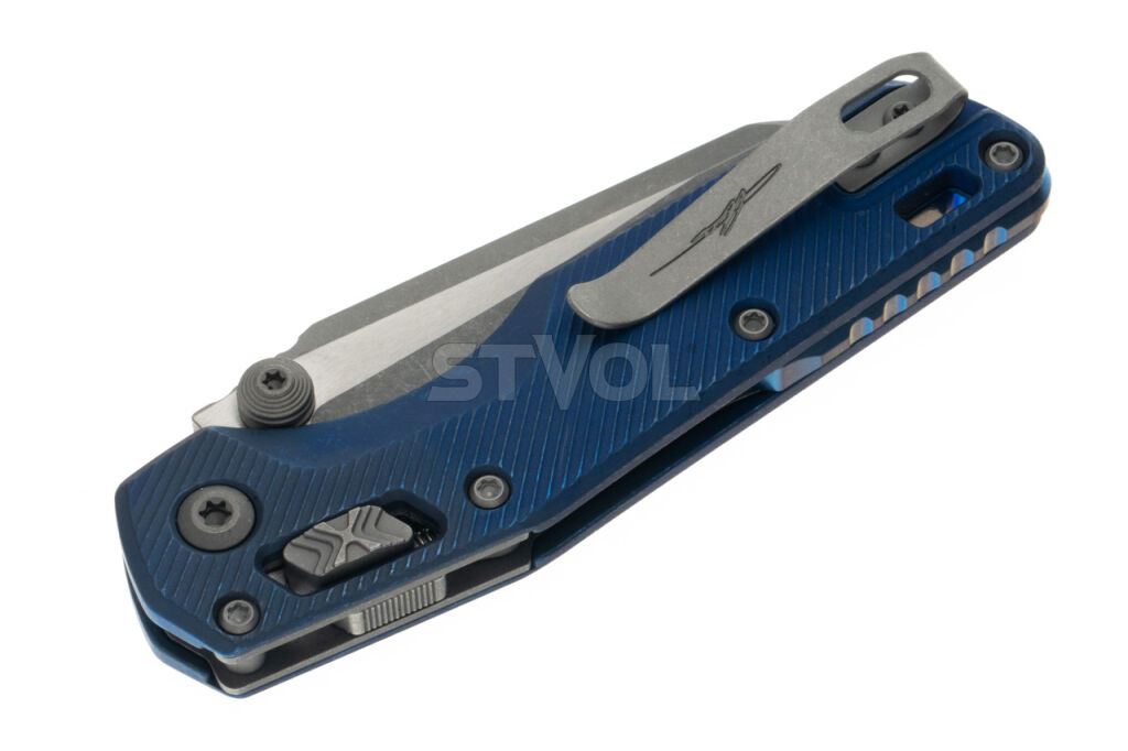 Ніж Microtech MSI Mini Ram-Lok Marfione Select Apoc Fluted Antique blue anodized Ti фото 5