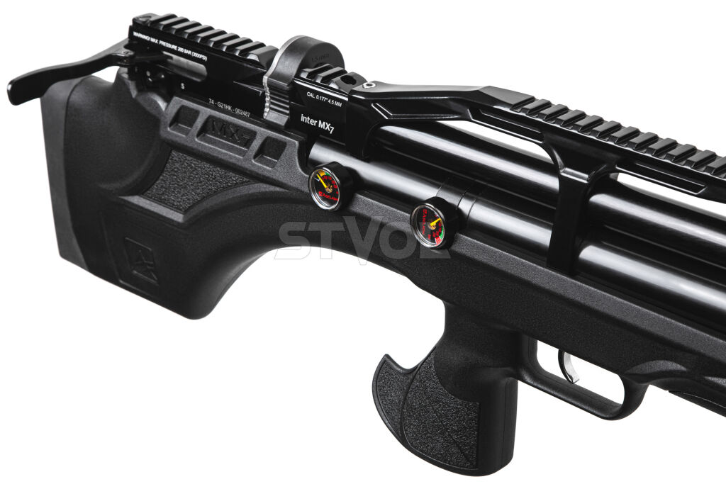 Пневматическая Редукторная PCP винтовка  Aselkon MX7 Black кал. 4.5 Фото 4