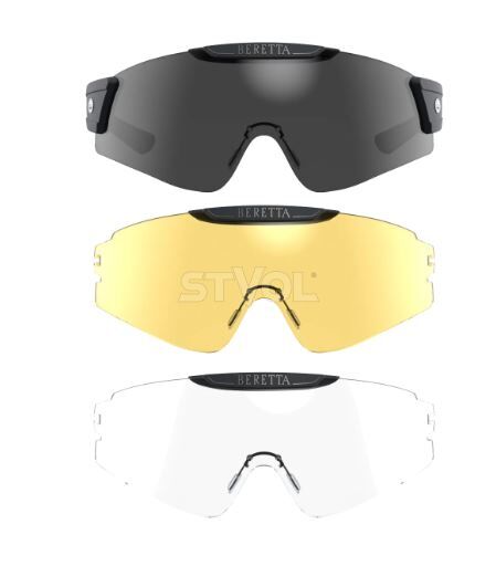 OC081-D0049-0MX1 Очки "Beretta"  InterMask (3 шт) Fume & Neutral & Yellow