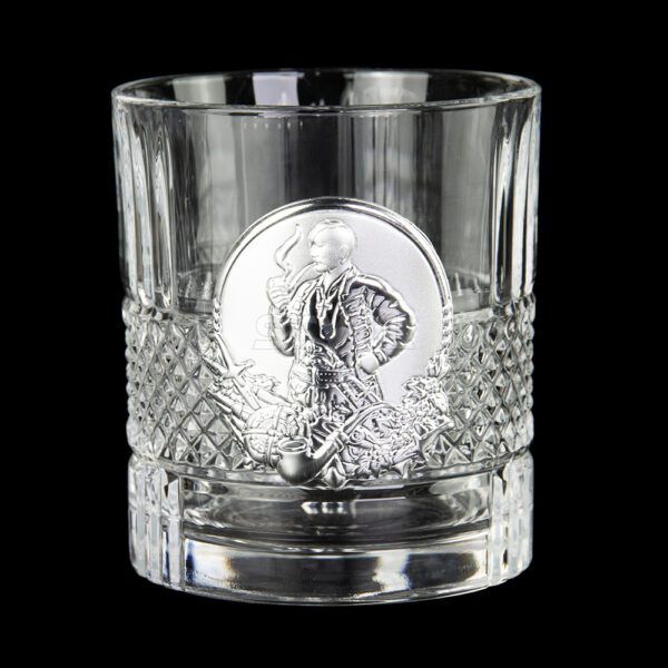 Набор для виски Boss Crystal "Казаки", 6 бокалов, накладки серебро Фото 7