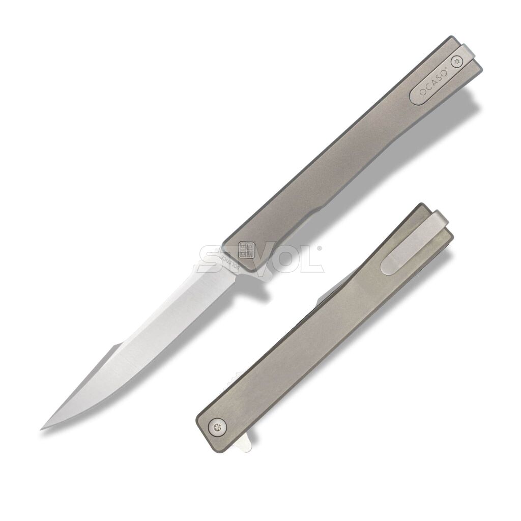 Ніж Ocaso "Solstice", Harpoon, Titanium, Satin фото