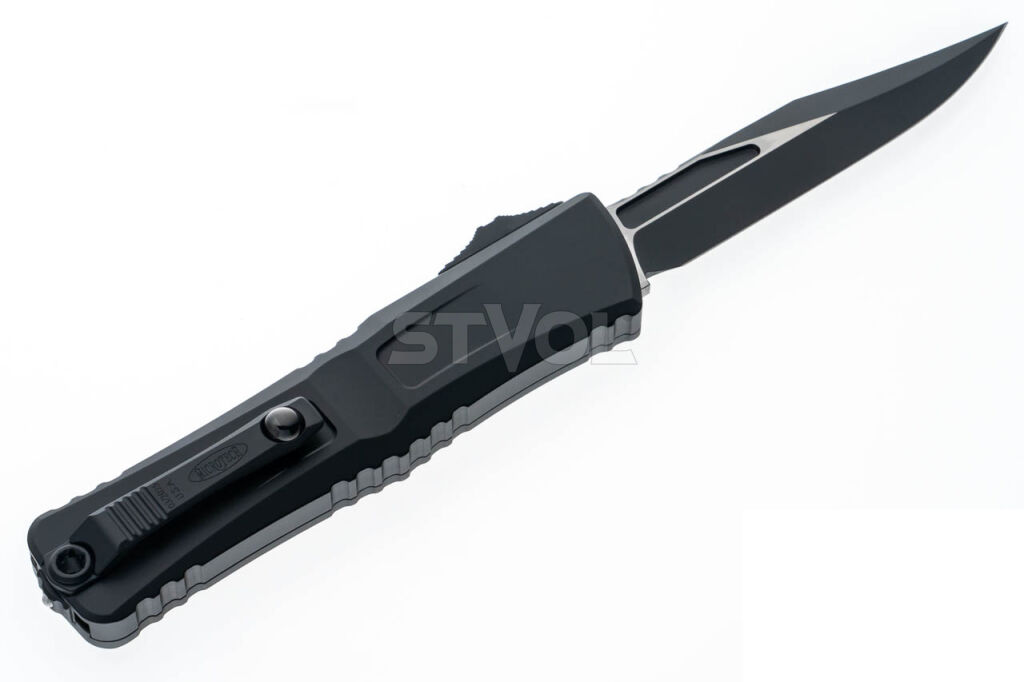 Ніж Microtech Combat Troodon Gen III OTF, bowie tactical, чорний фото 2