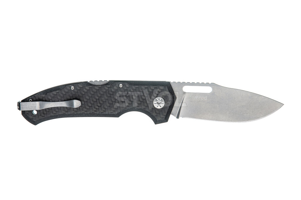 Ніж Maserin Nimrod, M390, carbon fiber, чорний фото 2