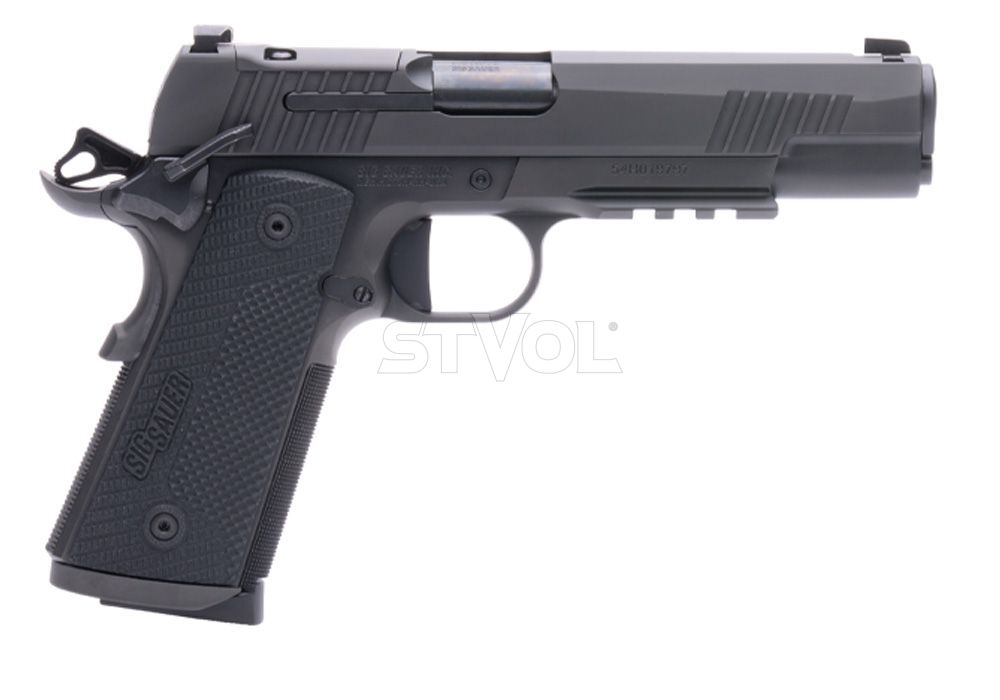 Пістолет спортивний Sig Sauer 1911, 45 AUTO, 5IN, X-SERIES, BLK, G10, (2) 8RD STEEL MAG, OR фото 2