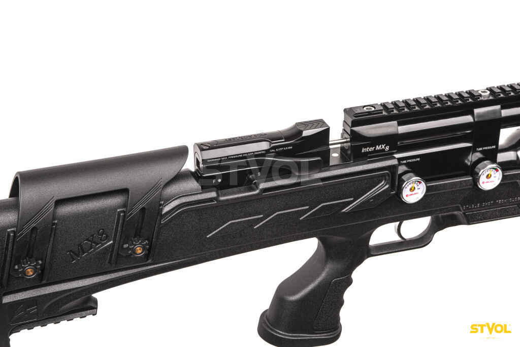 Пневматическая PCP винтовка  Aselkon MX8 Evoc Black  кал. 4.5 Фото 3