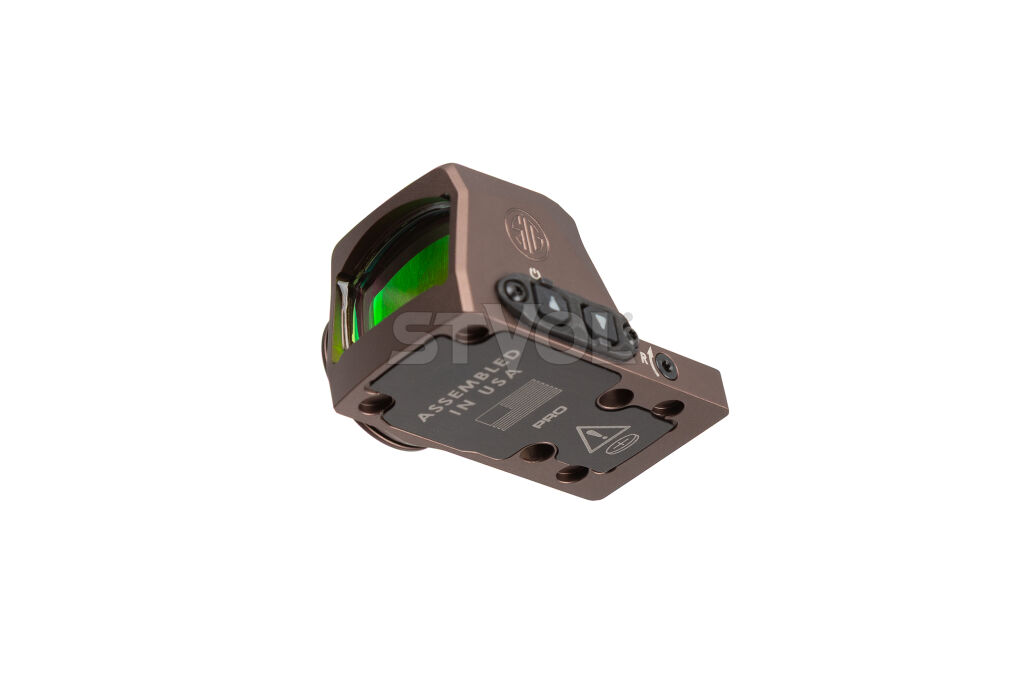 SORX1002 Прицел коллиматорный Sig Optics ROMEO-X PRO FOOTPRINT, OPEN, 2 MOA DOT&32 MOA CIRCLE, FDE фото 8