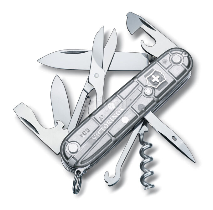 Нож Victorinox Swiss Army Climber прозрачный серебряный