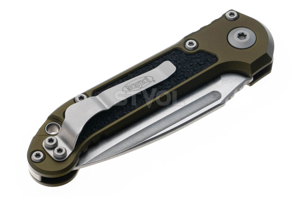 Нож Microtech L.U.D.T. S/E Gen III,  stonewash клинок, руків'я  OD Green фото 5