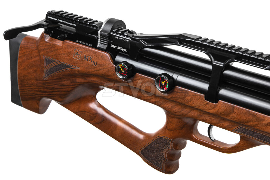 Пневматическая Редукторная PCP винтовка  Aselkon MX10-S Wood  кал. 4.5 дерево Фото 4