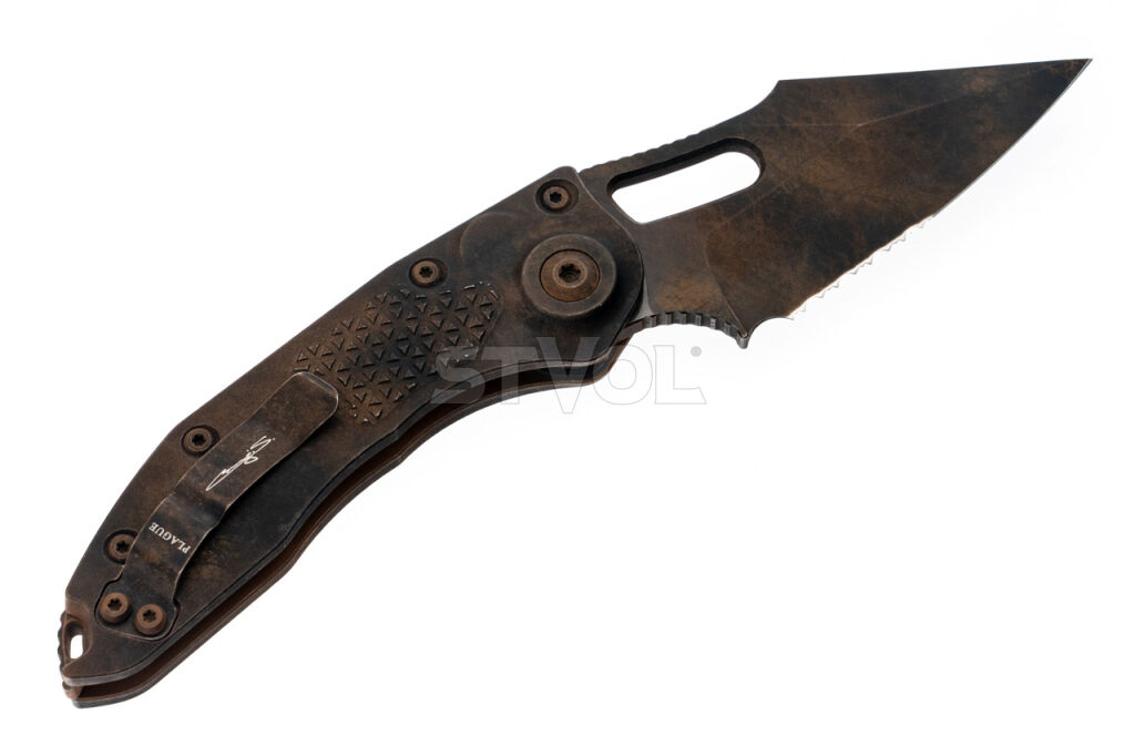 Ніж Microtech Stitch S/E полусеррейтор Plague Outbreak Signature Series фото 2