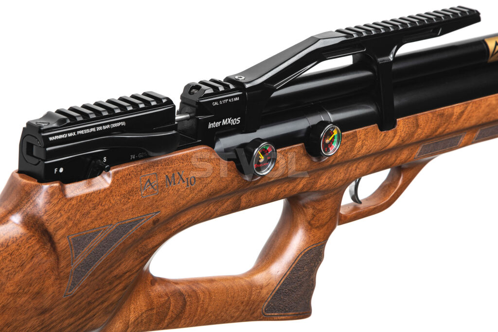 Пневматическая Редукторная PCP винтовка  Aselkon MX10-S Wood  кал. 4.5 дерево Фото 3