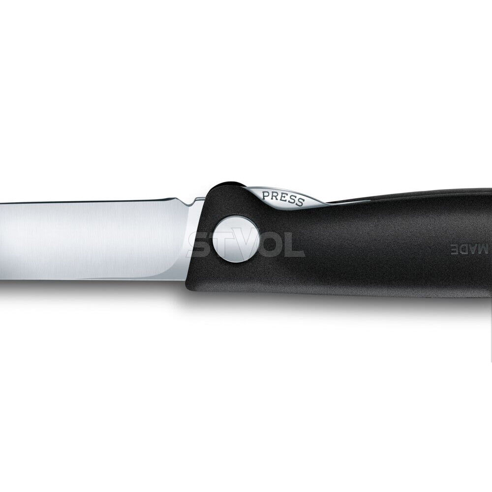 Ніж кухонний складний Victorinox SwissClassic 11 см, заокруглений, чорний фото 3