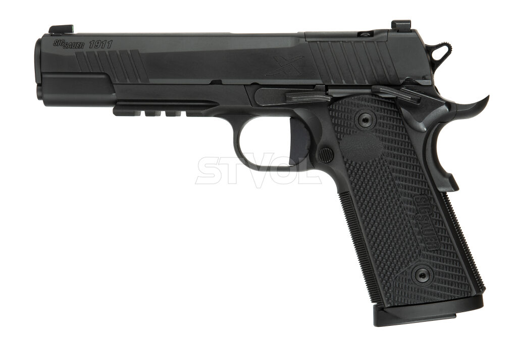 Пістолет спортивний Sig Sauer 1911, 45 AUTO, 5IN, X-SERIES, BLK, G10, (2) 8RD STEEL MAG, OR фото