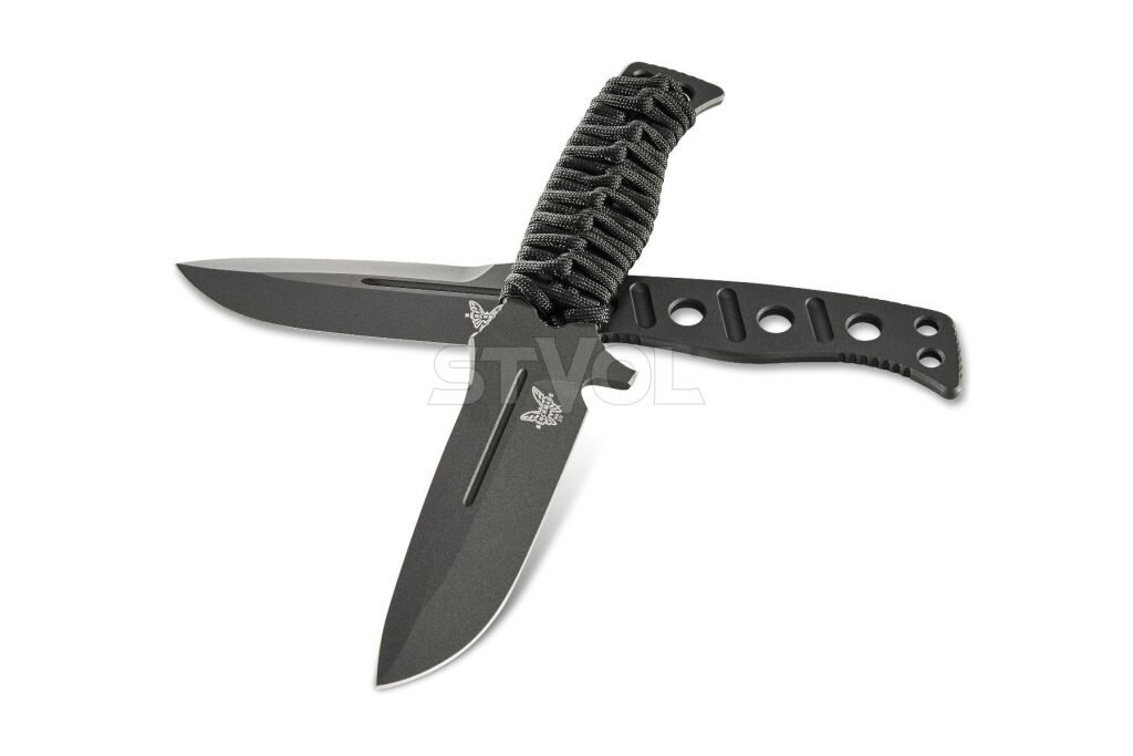 Ніж Benchmade"Sibert Adamas", фікс, паракорд, чорний фото