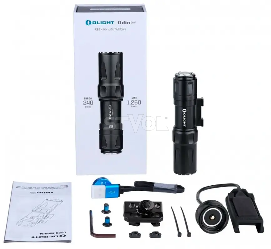 2370.32.68 Ліхтар Olight Odin mini з кріпленням M-LOK і виносної кнопкою к:чорний фото 5