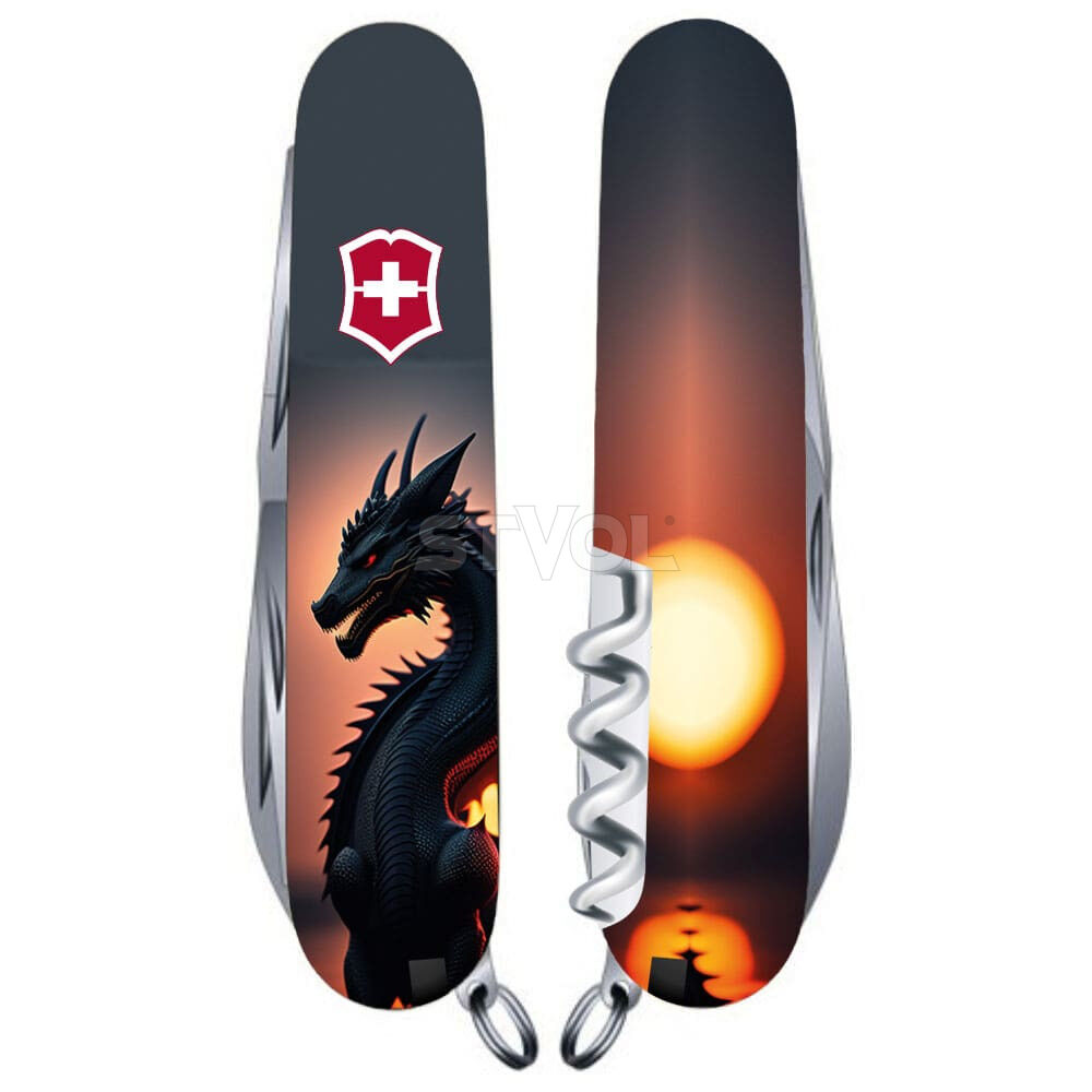 Ніж Victorinox Swiss Army Climber Zodiac Дракон у сонячних променях фото