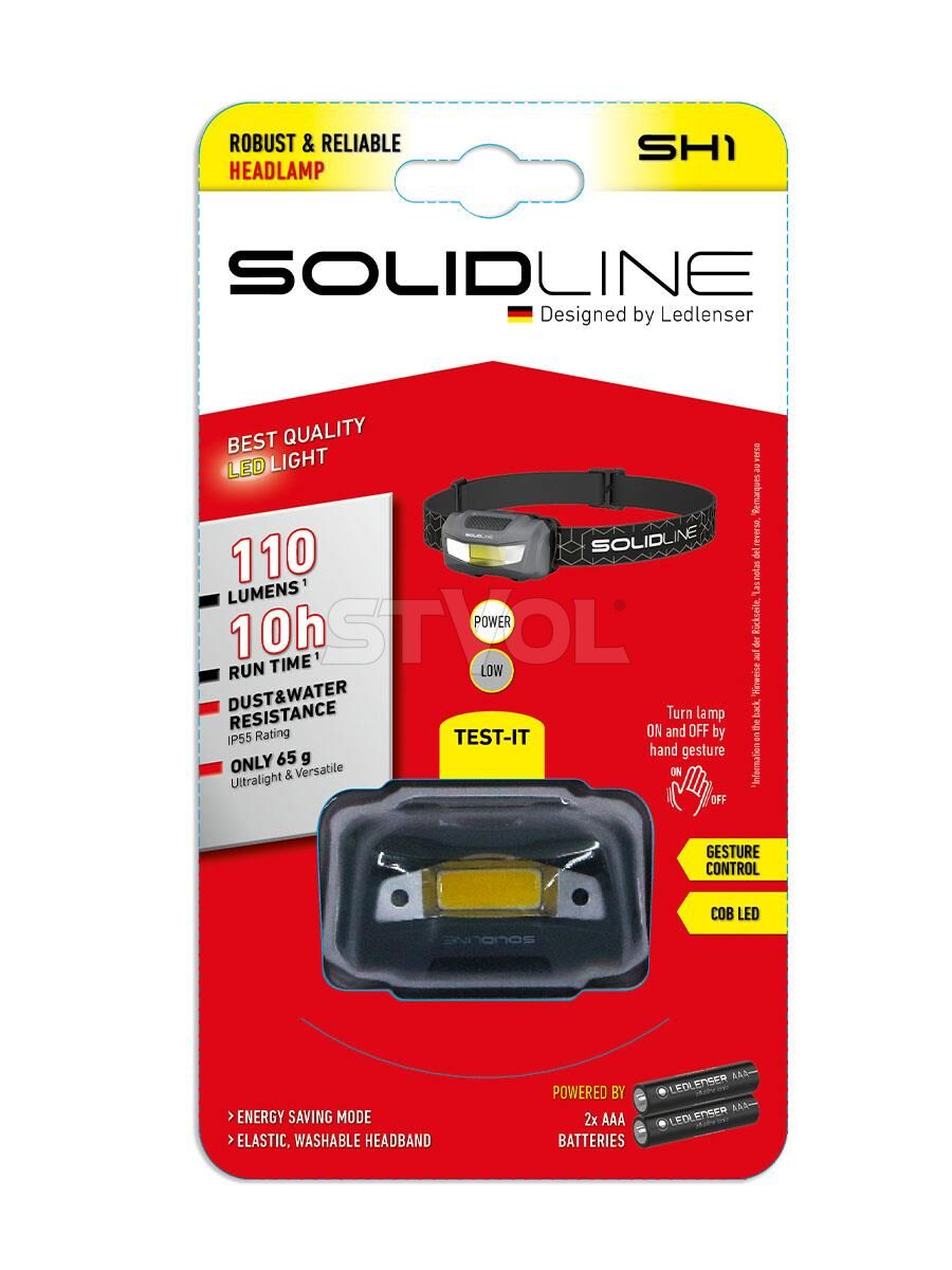 Налобний ліхтар Solidline SH1, 110/15, блістер фото 2