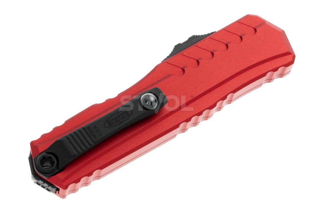 Ніж Microtech Cypher II D/E OTF, чорний клинок, червоне руків'я фото 4