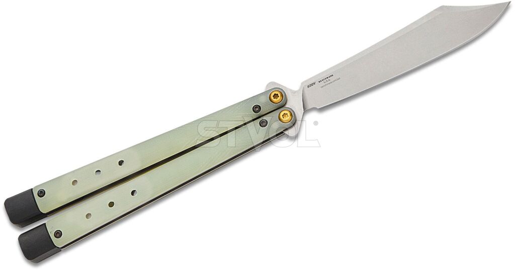 Ніж Benchmade "Necron", balisong, jade G10 фото 2