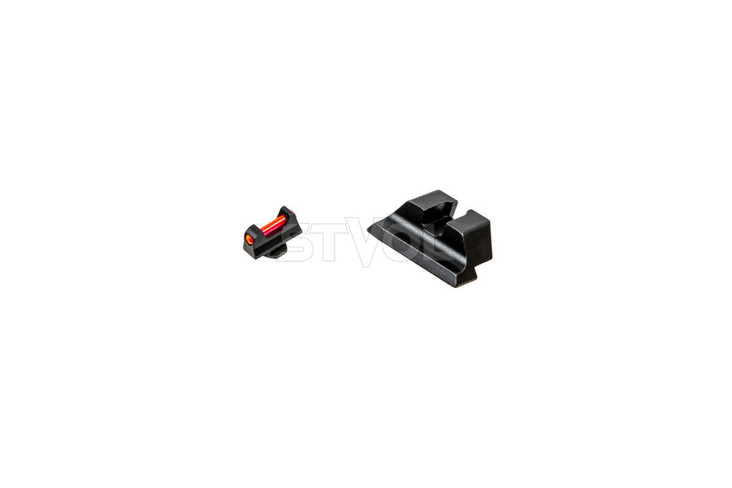 Мушка + целик Trijicon Fiber Set Red для пистолетов Glock 9mm/.40 (кроме MOS) Фото 2