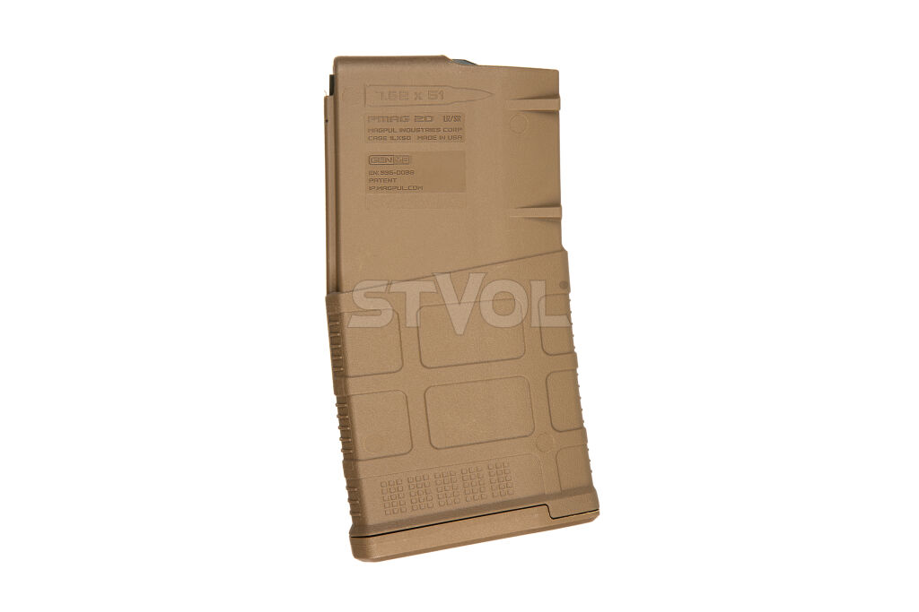 MAG291-MCT Магазин Magpul PMAG 20 LR/SR GEN M3,7.62x51 TAN Фото 3