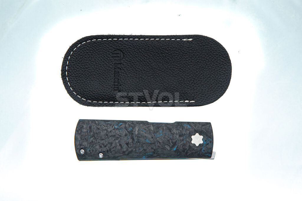 Ніж Maserin Daga, Elmax, fat carbon, синій фото 4