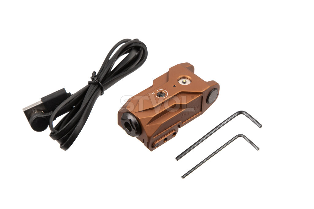 Лазерный целеуказатель Vector Optics Viperay Scrapper пистолетный красный лазер FDE Фото 4