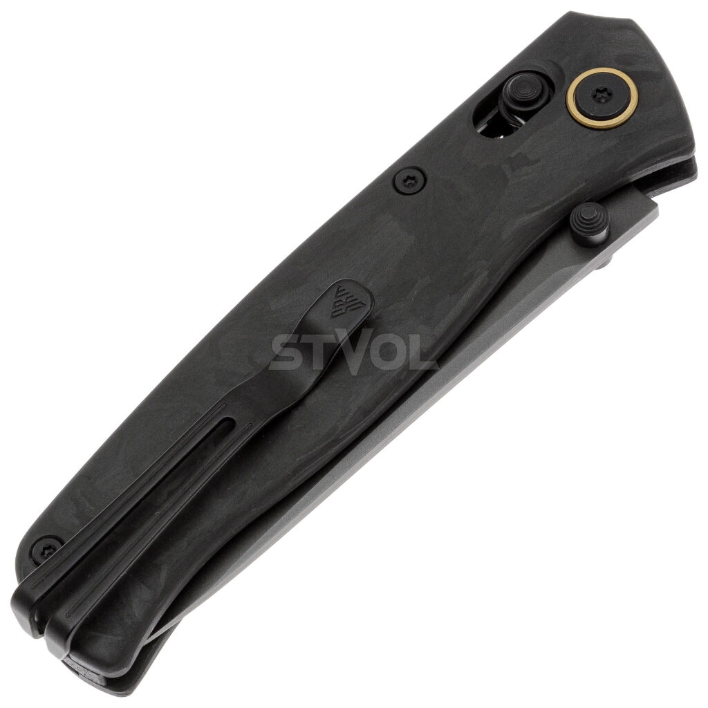Нож SRM Medal 255L-FB2, Lam. 140Cr, shred carbon-fiber, черный Фото 8