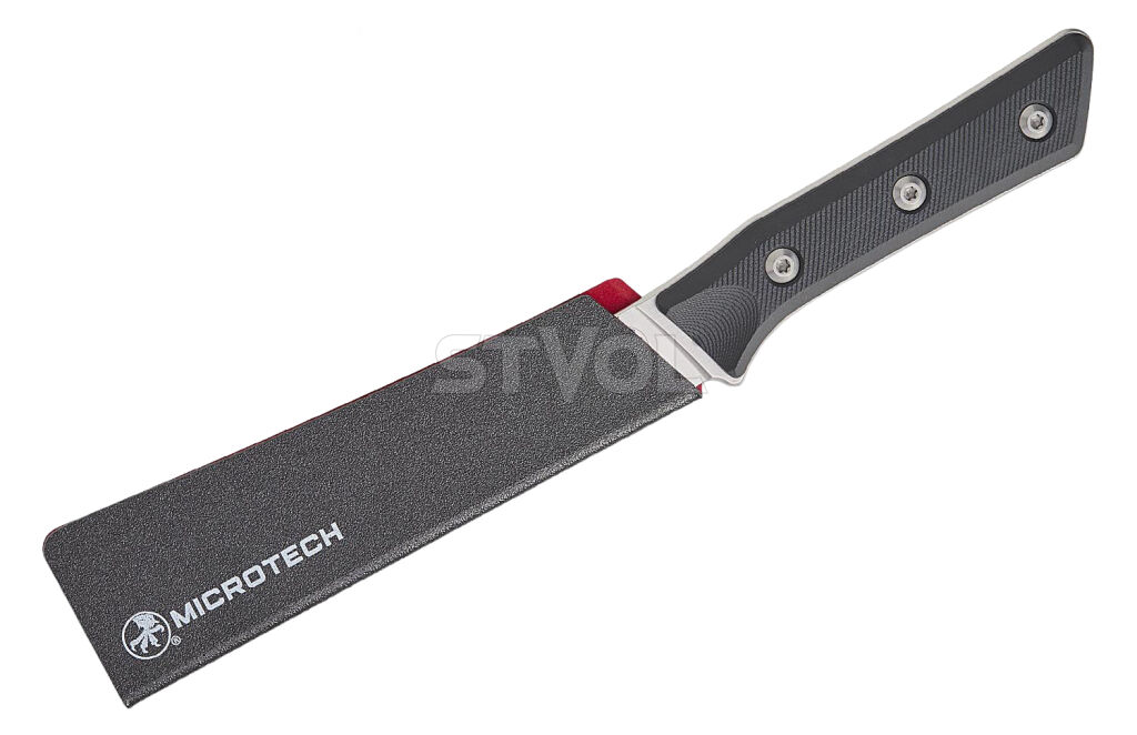 Обробний кухонний ніж Microtech Boning 6.125" Stonewash Black G-10 фото 3