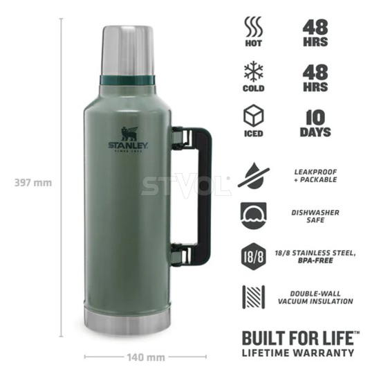 Термос Legendary Classic Hammertone Green 2.3 л фото 4
